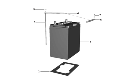 Bajaj exploded drawing, plate 48, Battery